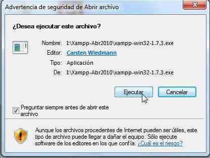 Descargar e instalar Xampp 5.6.12 para Windows